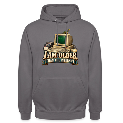 CityShirts - Hoodie - I am older than the internet - CS022 - mellemgrå