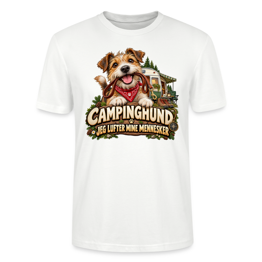 CityShirts - T-shirt - Campinghund – Jeg lufter mine mennesker - CS041 - hvid