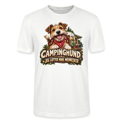 CityShirts - T-shirt - Campinghund – Jeg lufter mine mennesker - CS041 - hvid