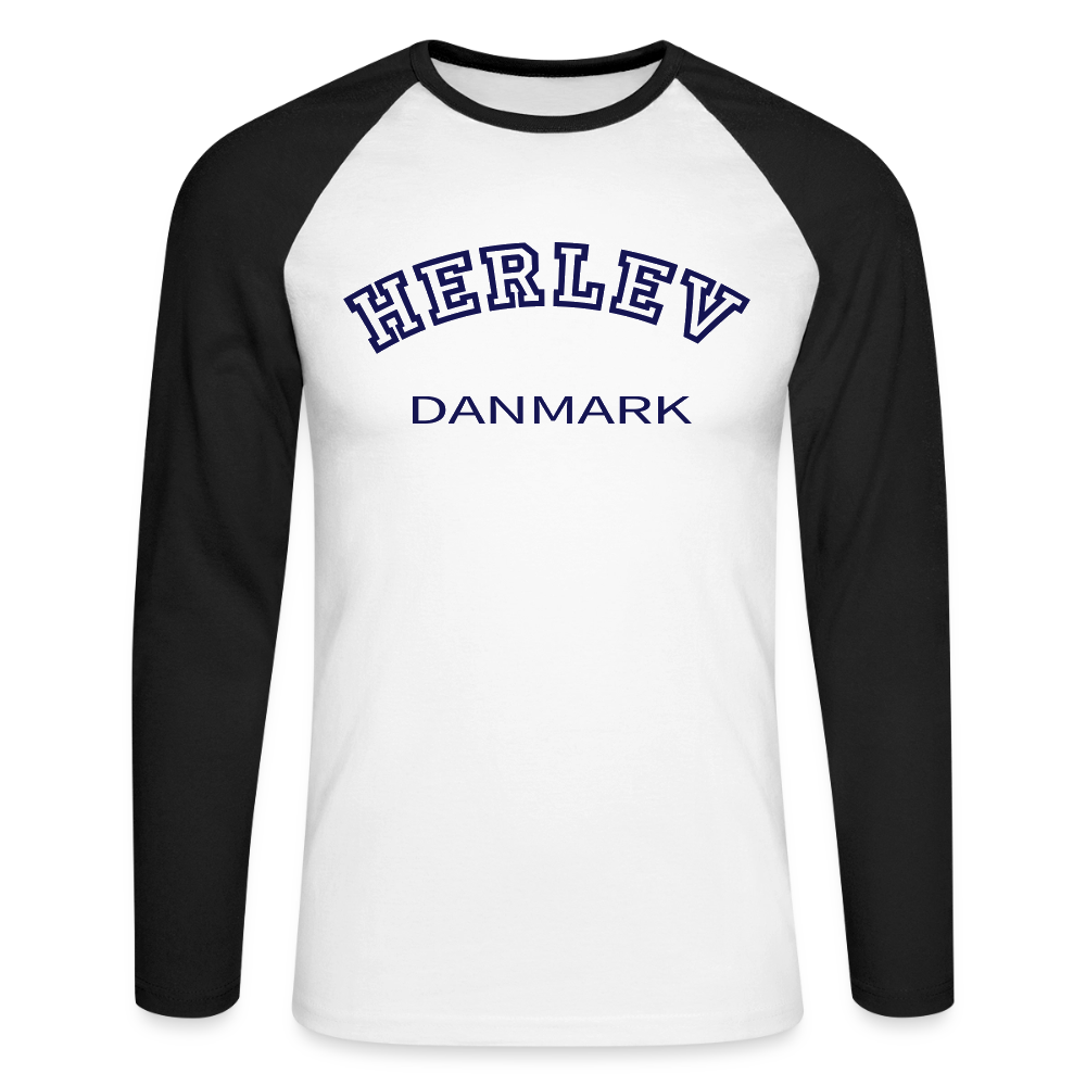 CityShirt - Baseball T-Shirt - Herlev - hvid/sort