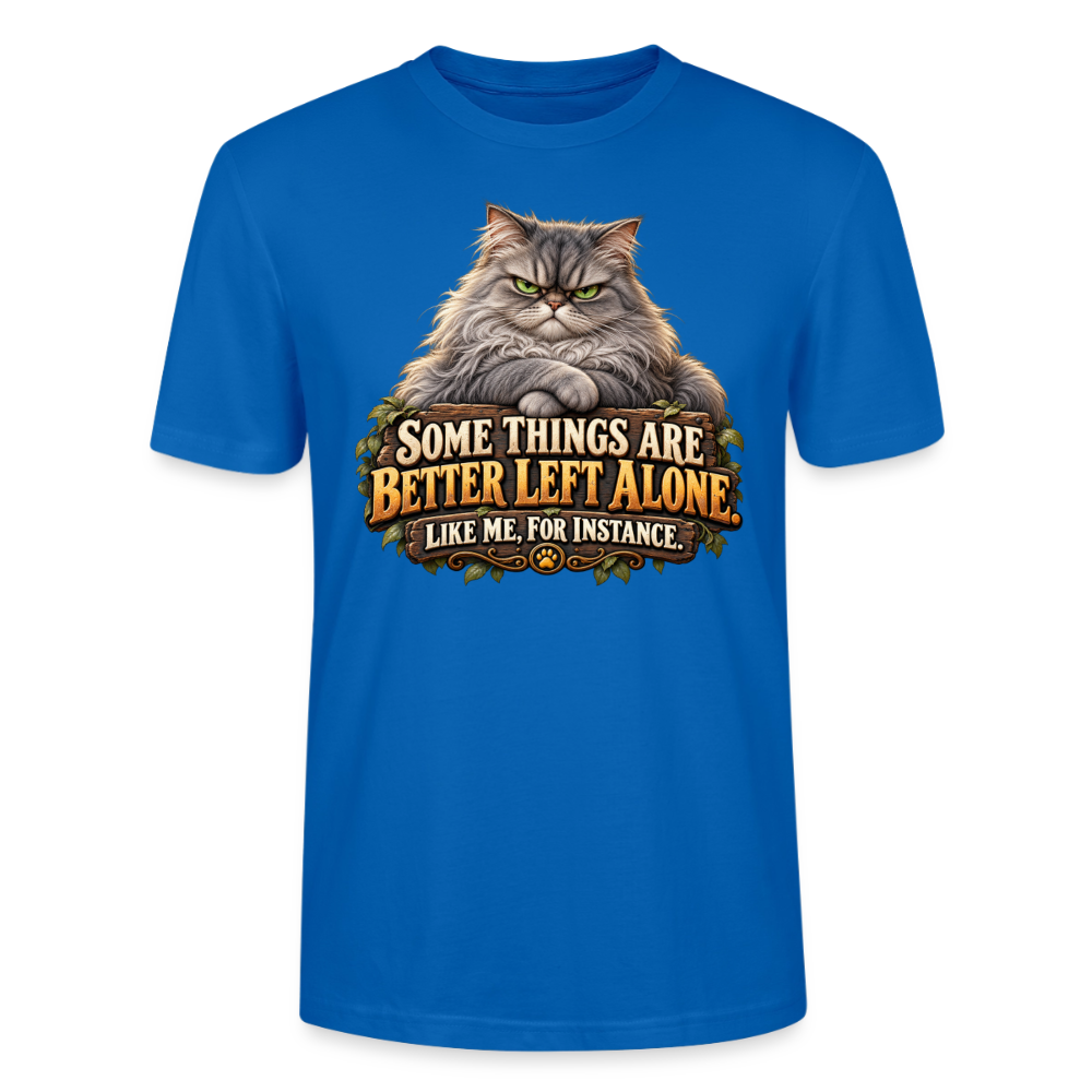 CityShirts - T-shirt - Better left alone – Like me, for instance - CS015 - påfugleblå