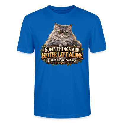 CityShirts - T-shirt - Better left alone – Like me, for instance - CS015 - påfugleblå
