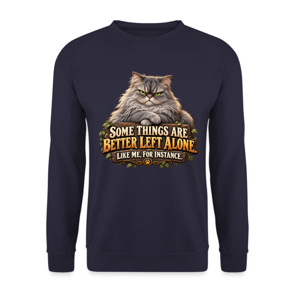 CityShirts - Sweatshirt - Better left alone – Like me, for instance - CS015 - marineblå