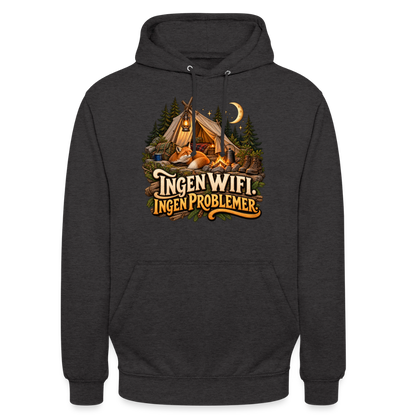 CityShirts - Hoodie - Ingen WiFi. Ingen problemer. - CS036 - charcoal