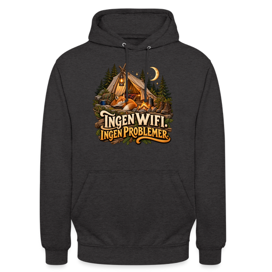 CityShirts - Hoodie - Ingen WiFi. Ingen problemer. - CS036 - charcoal