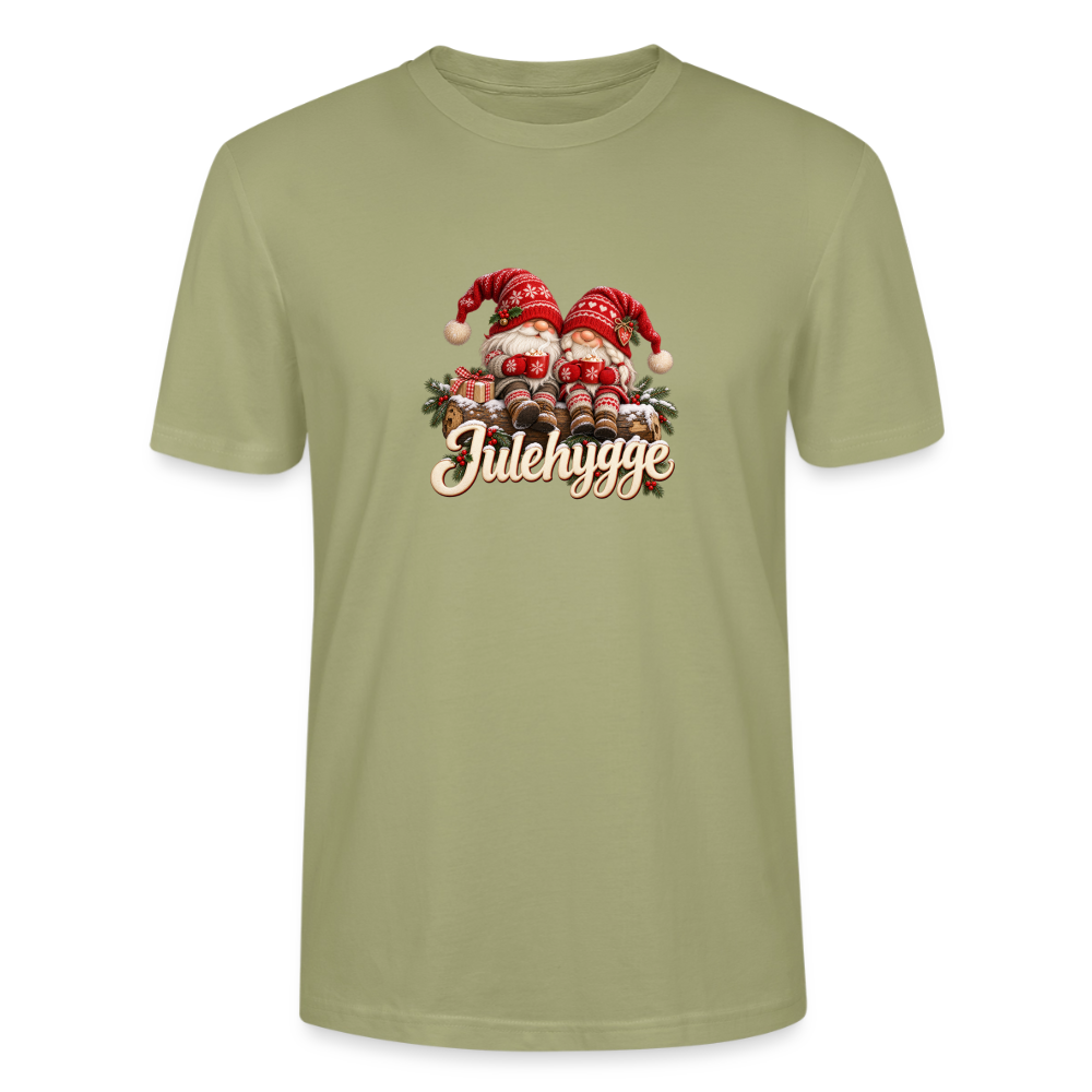 CityShirts - T-shirt - Julehygge – nisser og varm kakao - CS062 - grågrøn