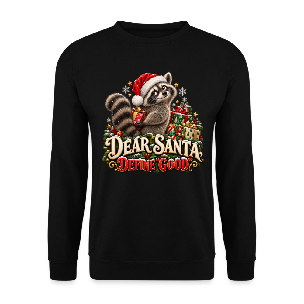 CityShirts - Sweatshirt - Dear Santa, define good – julevaskebjørn - CS028 - sort