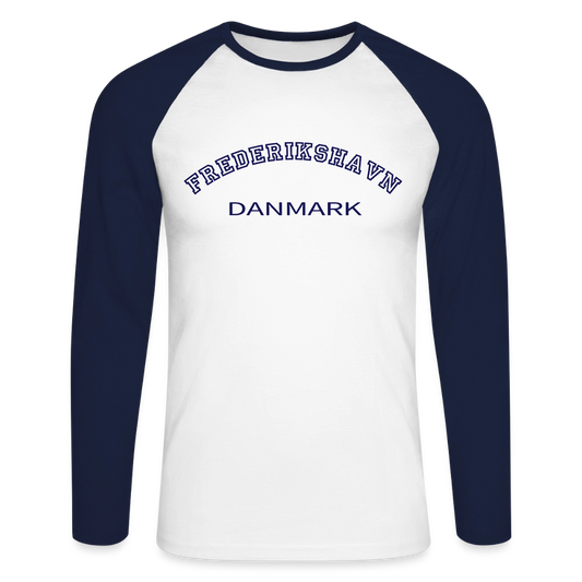 CityShirt - Baseball T-Shirt - Frederikshavn - hvid/marineblå