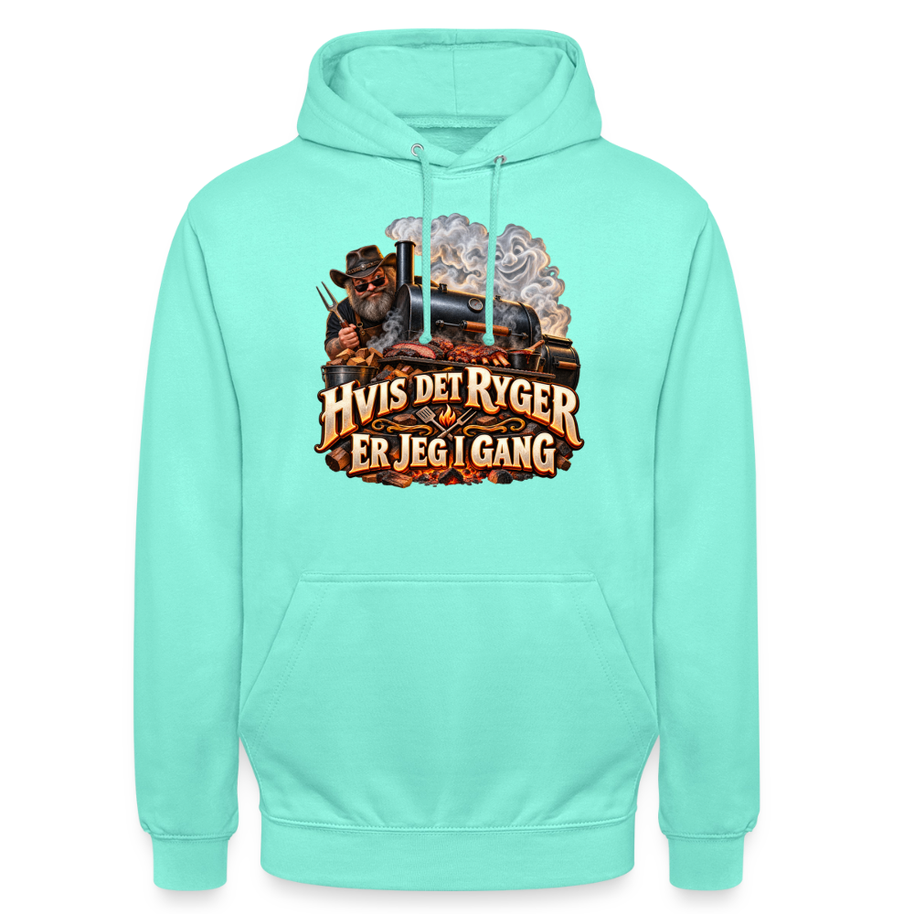CityShirts - Hoodie - Hvis det ryger, er jeg i gang - CS051 - mint
