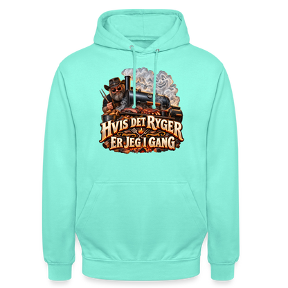 CityShirts - Hoodie - Hvis det ryger, er jeg i gang - CS051 - mint