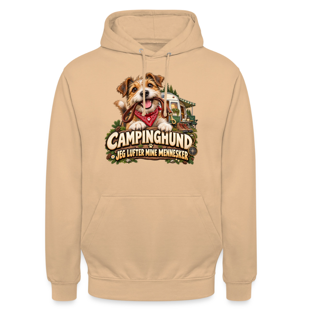 CityShirts - Hoodie - Campinghund – Jeg lufter mine mennesker - CS041 - fersken