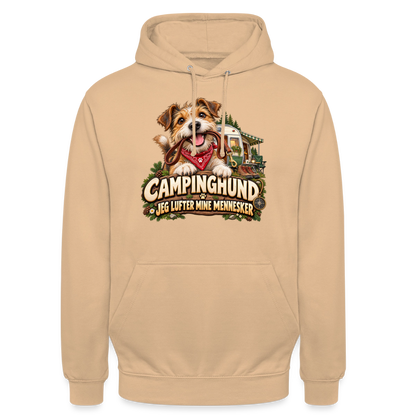 CityShirts - Hoodie - Campinghund – Jeg lufter mine mennesker - CS041 - fersken