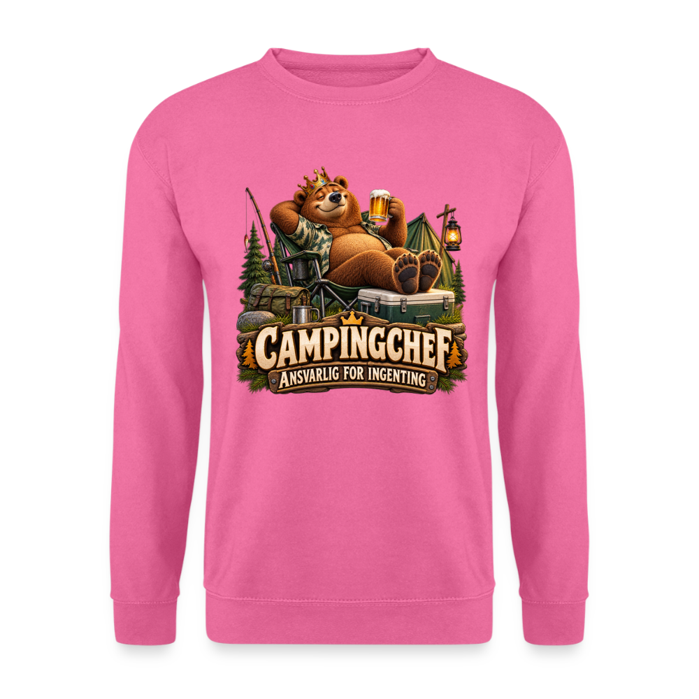 CityShirts - Sweatshirt - Campingchef – Ansvarlig for ingenting - CS038 - pink