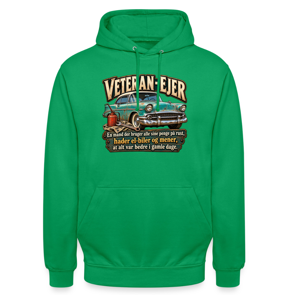 CityShirts - Hoodie - Veteran-ejer - CS017 - kelly grøn