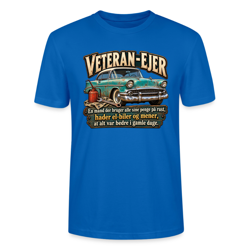 CityShirts - T-shirt - Veteran-ejer - CS017 - påfugleblå