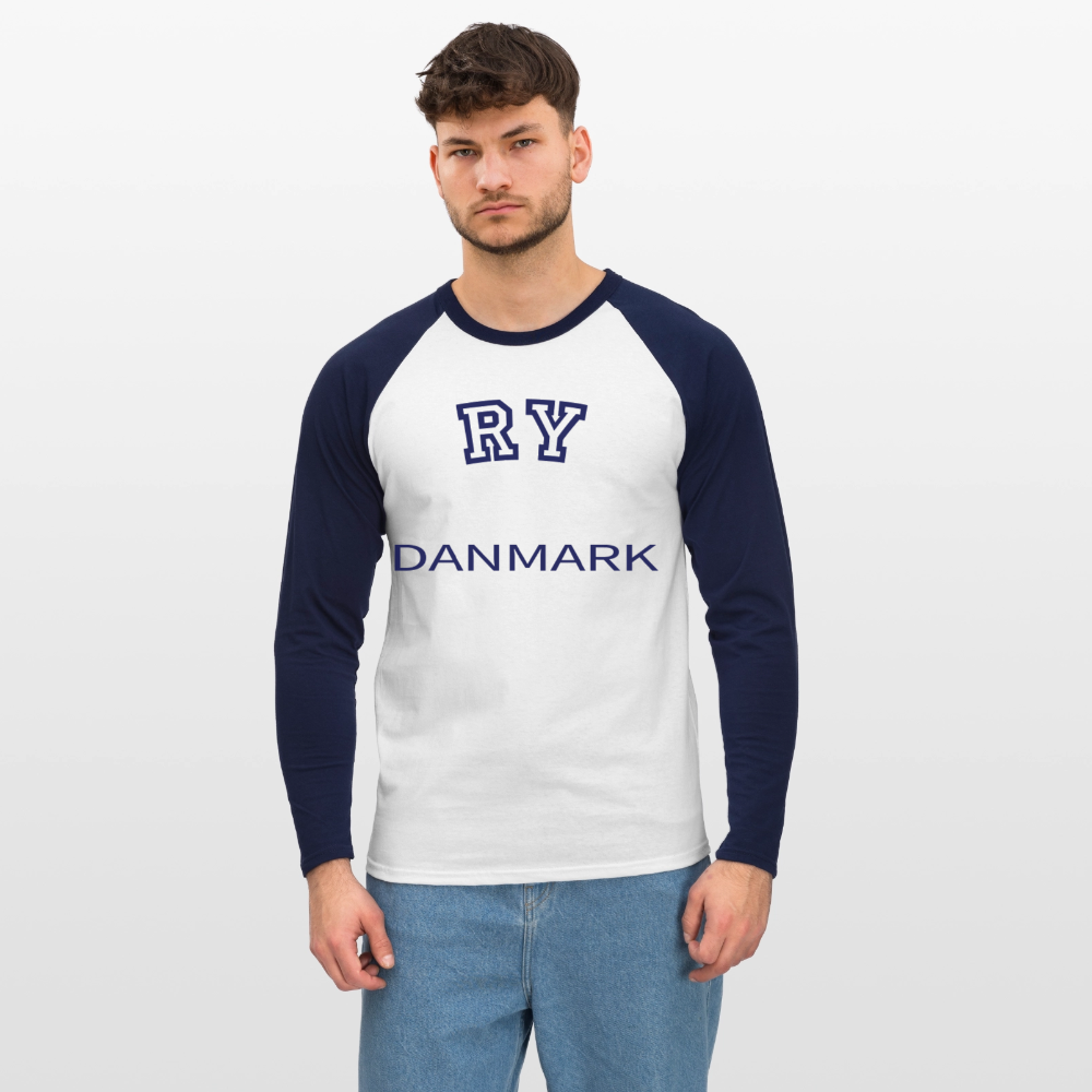 CityShirt - Baseball T-Shirt - Ry - hvid/marineblå