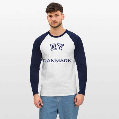 CityShirt - Baseball T-Shirt - Ry - hvid/marineblå