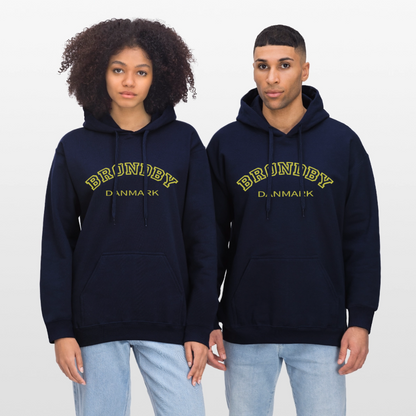 Unisex Hoodie - BRØNDBY x DANMARK - navy