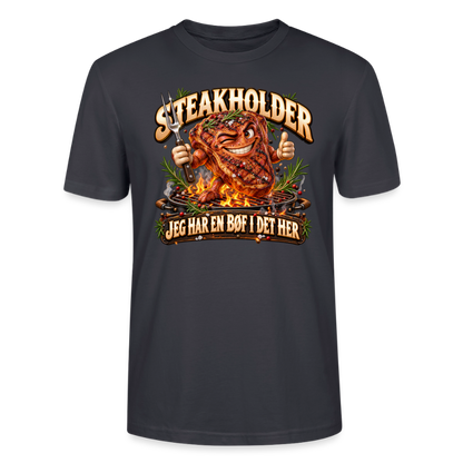 CityShirts - T-shirt - Steakholder – Jeg har en bøf i det her - CS052 - mørk gråblå