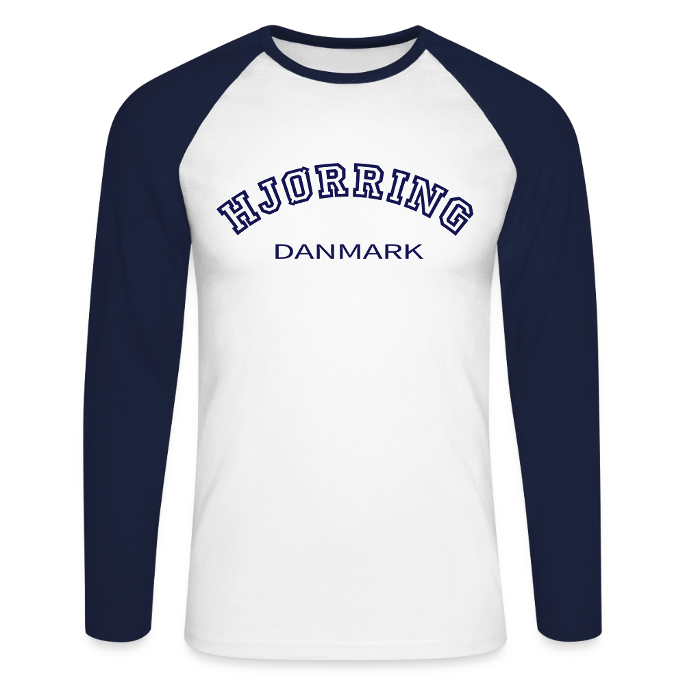 CityShirt - Baseball T-Shirt - Hjørring - hvid/marineblå