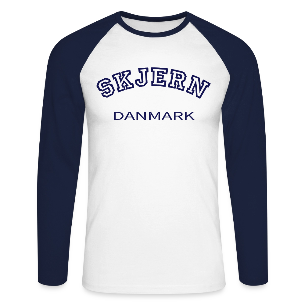 CityShirt - Baseball T-Shirt - Skjern - hvid/marineblå