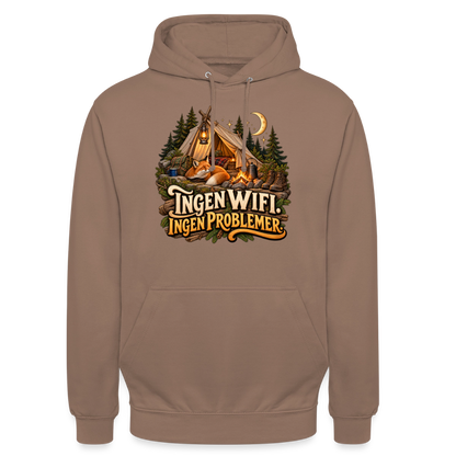 CityShirts - Hoodie - Ingen WiFi. Ingen problemer. - CS036 - mokka