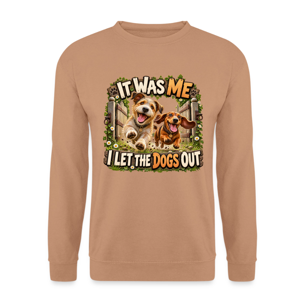 CityShirts - Sweatshirt - It was me – I let the dogs out - CS013 - mokka