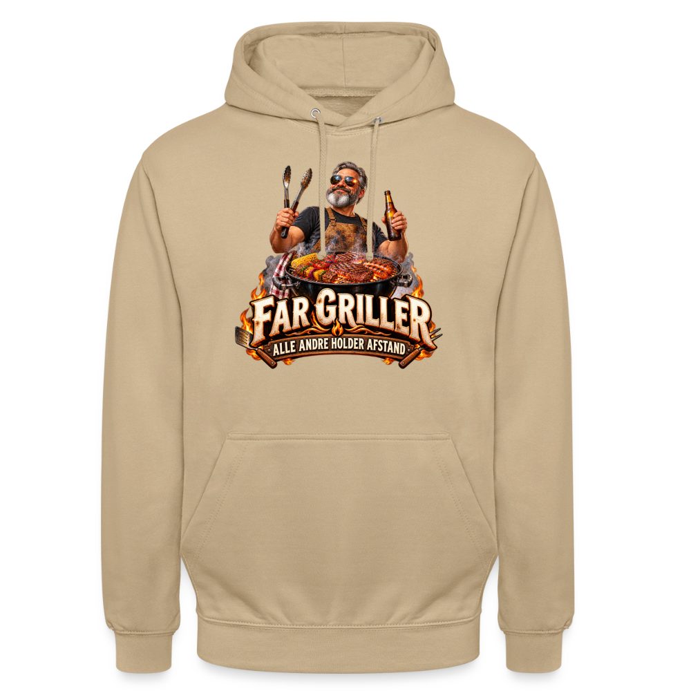CityShirts - Hoodie - Far griller – Alle andre holder afstand - CS055 - beige