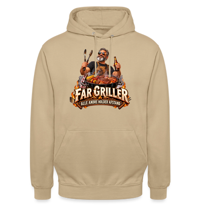 CityShirts - Hoodie - Far griller – Alle andre holder afstand - CS055 - beige