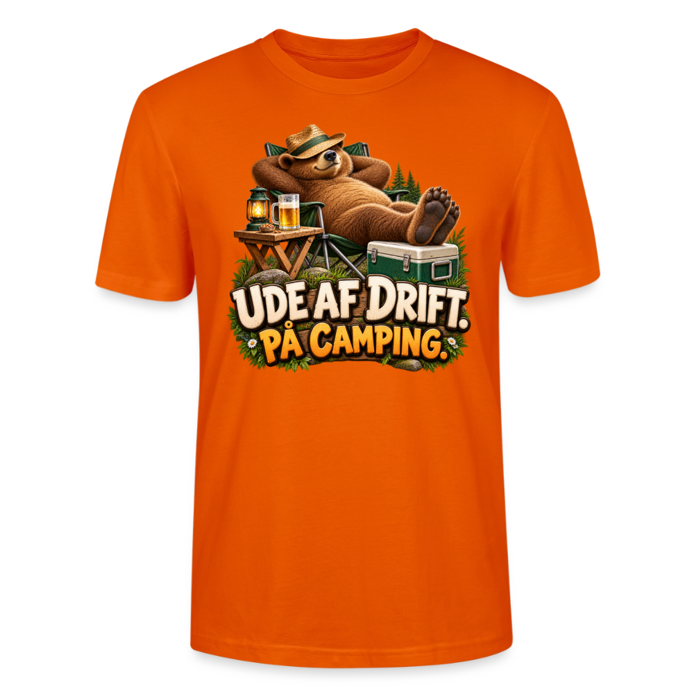 CityShirts - T-shirt - Ude af drift. På camping. - CS035 - mørk orange
