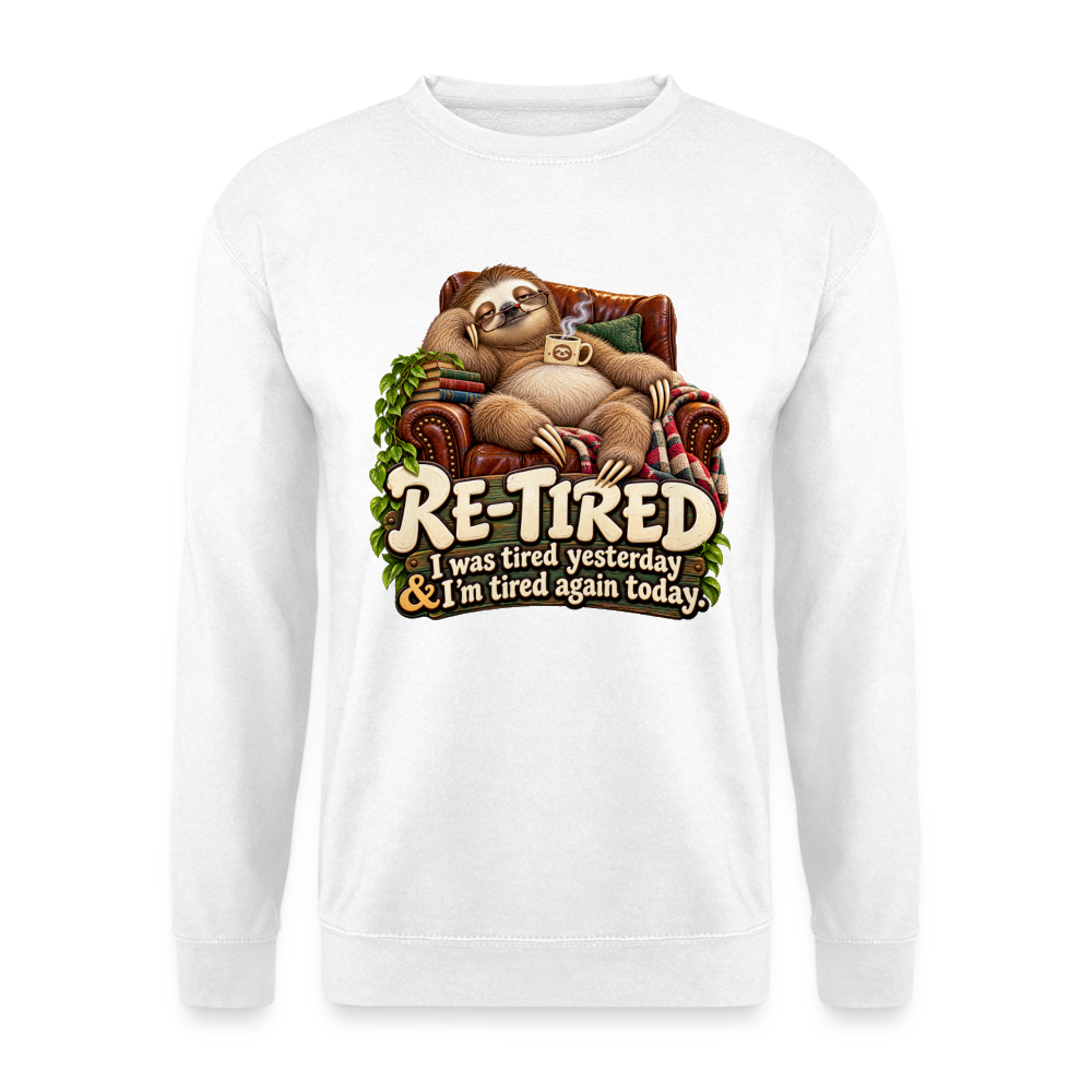 CityShirts - Sweatshirt - Re-tired – Tired again today - CS009 - hvid