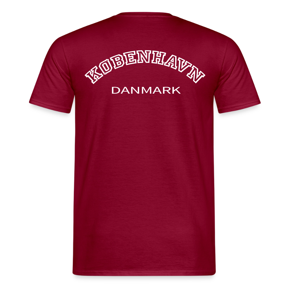 Herre-T-shirt - København - teglrød