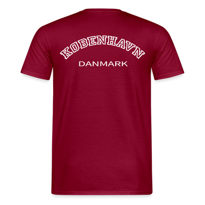 Herre-T-shirt - København - teglrød