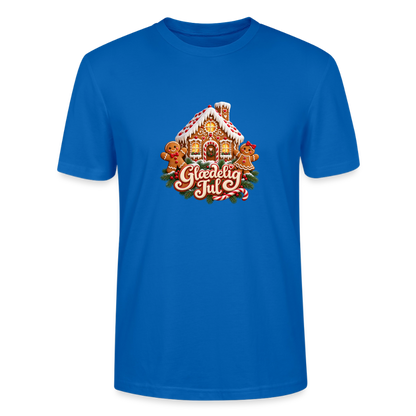 CityShirts - T-shirt - Glædelig Jul – peberkagehygge - CS067 - påfugleblå