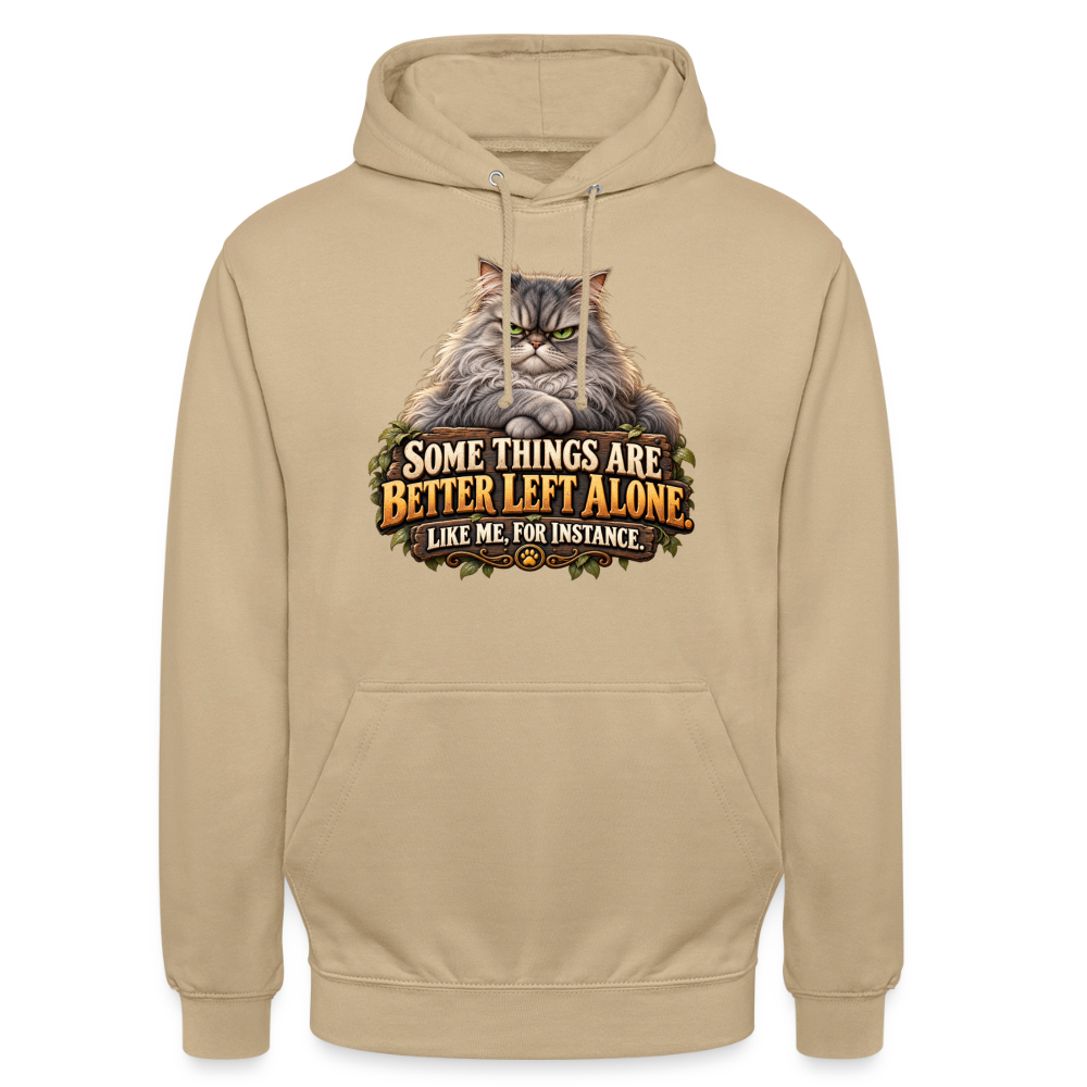 CityShirts - Hoodie - Better left alone – Like me, for instance - CS015 - beige