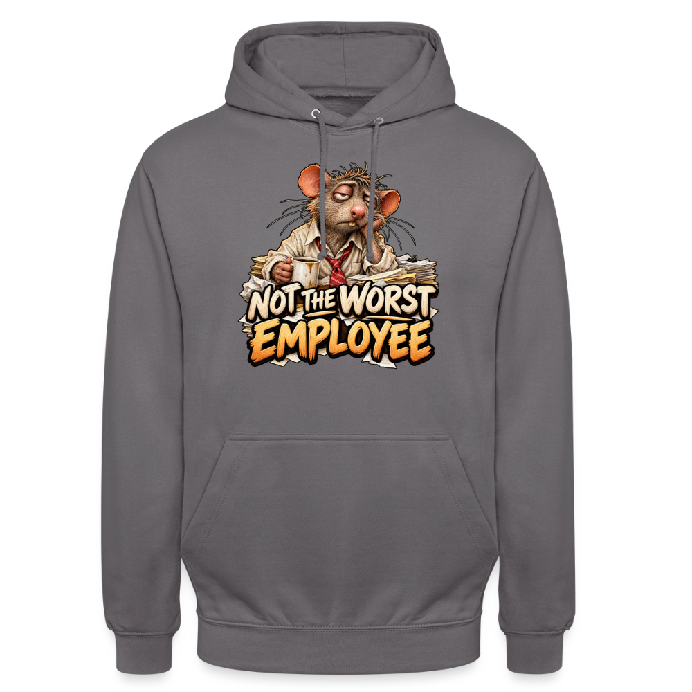 CityShirts - Hoodie - Not the worst employee - CS020 - mellemgrå