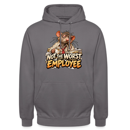 CityShirts - Hoodie - Not the worst employee - CS020 - mellemgrå