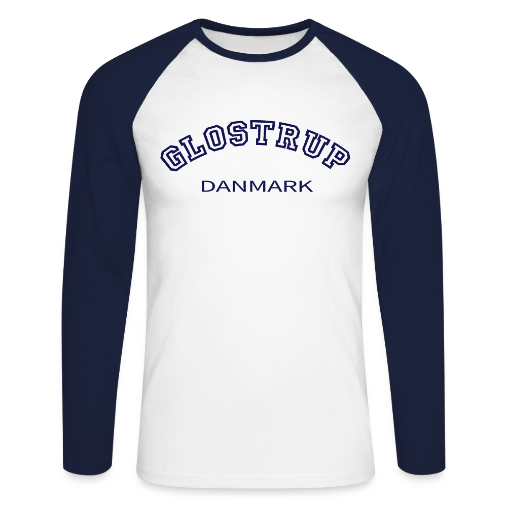 CityShirt - Baseball T-Shirt - Glostrup - hvid/marineblå