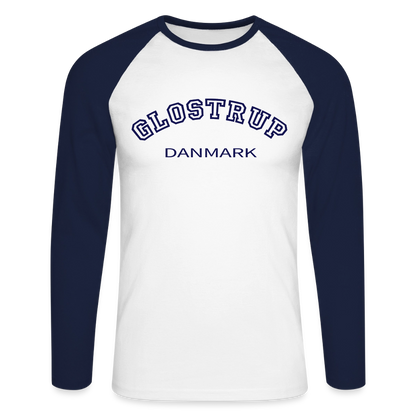 CityShirt - Baseball T-Shirt - Glostrup - hvid/marineblå
