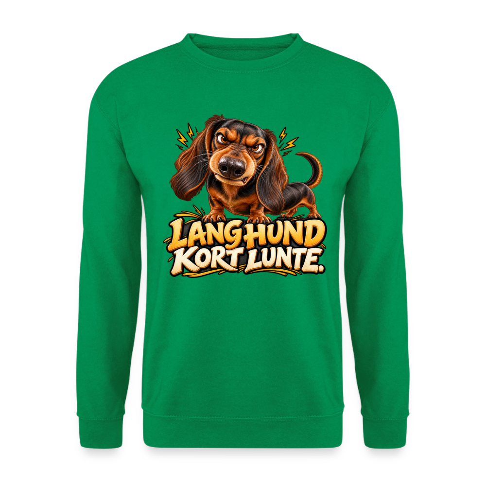 CityShirts - Sweatshirt - Lang Hund – Kort Lunte - CS026 - kelly grøn