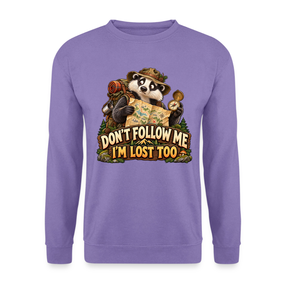 CityShirts - Sweatshirt - Don’t follow me – I’m lost too - CS019 - lavendel