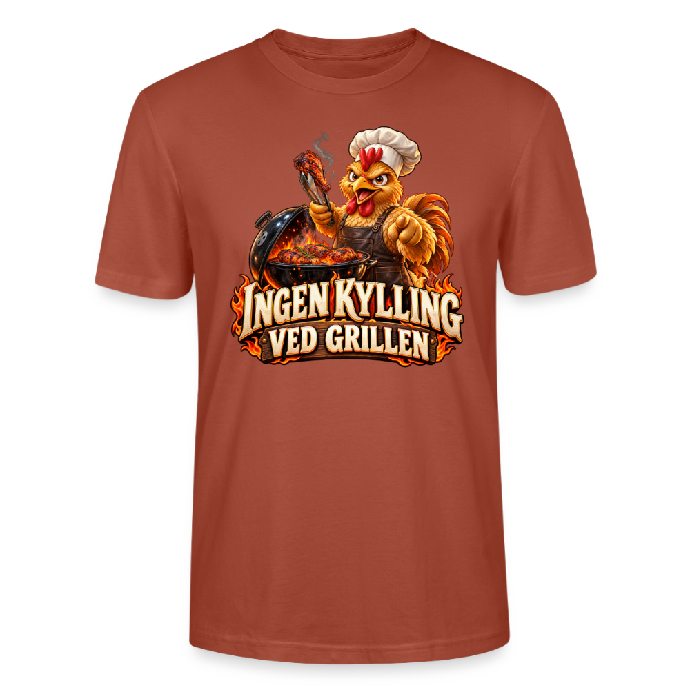 CityShirts - T-shirt - Ingen kylling ved grillen - CS054 - terrakotta