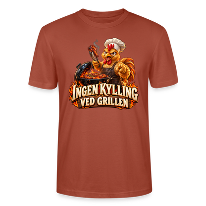 CityShirts - T-shirt - Ingen kylling ved grillen - CS054 - terrakotta