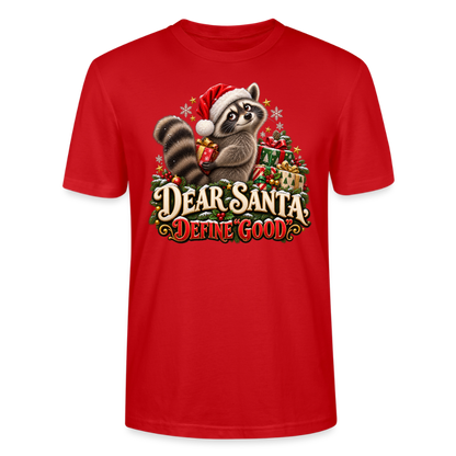 CityShirts - T-shirt - Dear Santa, define good – julevaskebjørn - CS028 - rød