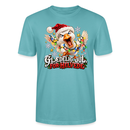 CityShirts - T-shirt - Glædelig jul, for helvede – julegås - CS025 - pastelturkis