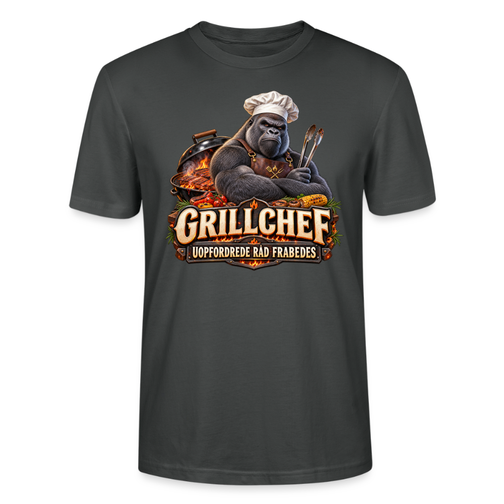 CityShirts - T-shirt - Grillchef – Uopfordrede råd frabedes - CS047 - charcoal