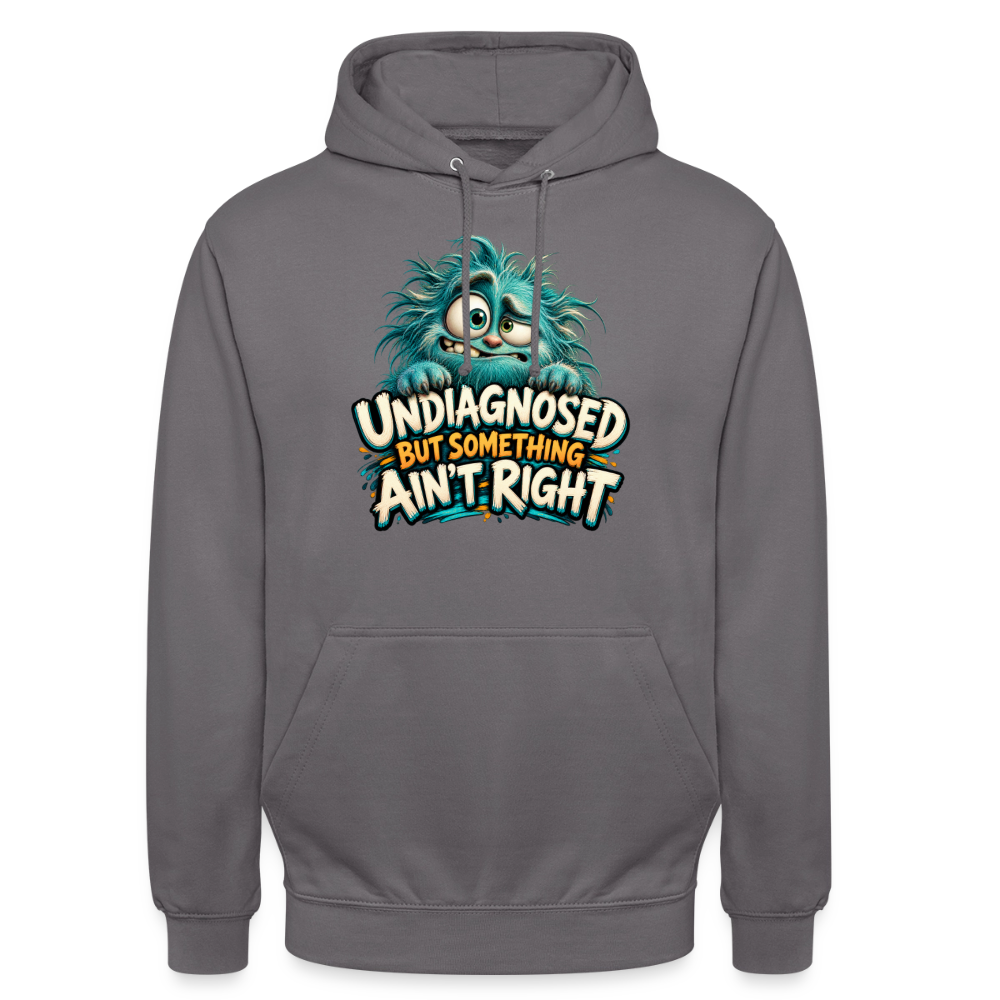 CityShirts - Hoodie - Undiagnosed – But something ain’t right - CS005 - mellemgrå