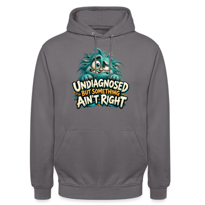 CityShirts - Hoodie - Undiagnosed – But something ain’t right - CS005 - mellemgrå