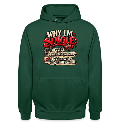 CityShirts - Hoodie - Why I’m Single - CS007 - flaskegrøn
