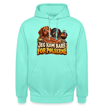 CityShirts - Hoodie - Jeg kom bare for pølserne - CS048 - mint